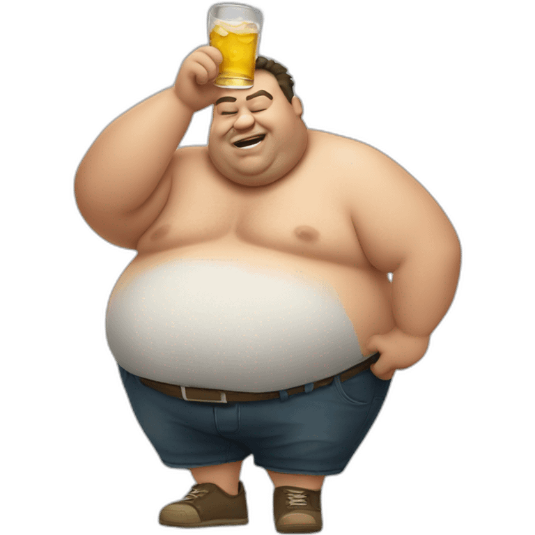 Drunk fat guy emoji