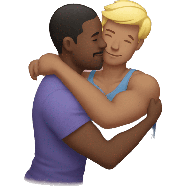 Gay men cuddling emoji