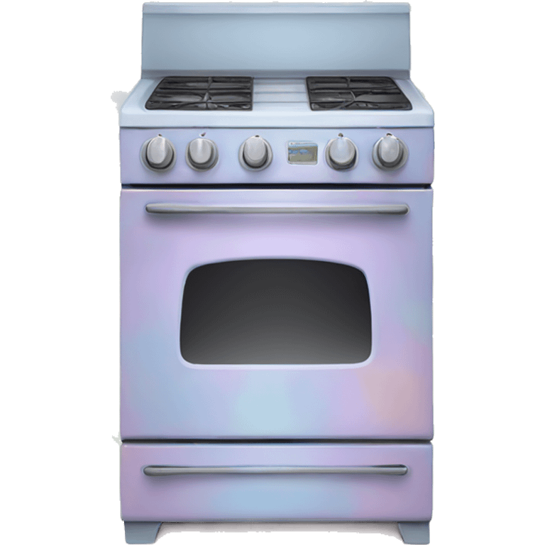 Realistic pastel tie dye stove oven. emoji