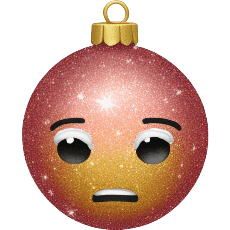 glitter Christmas bauble emoji