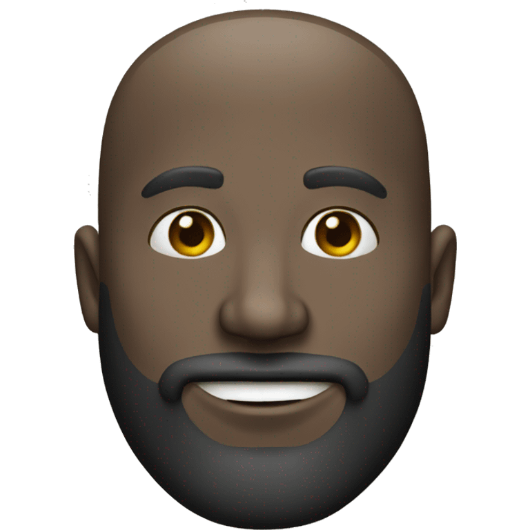 bald man with beard portrait emoji