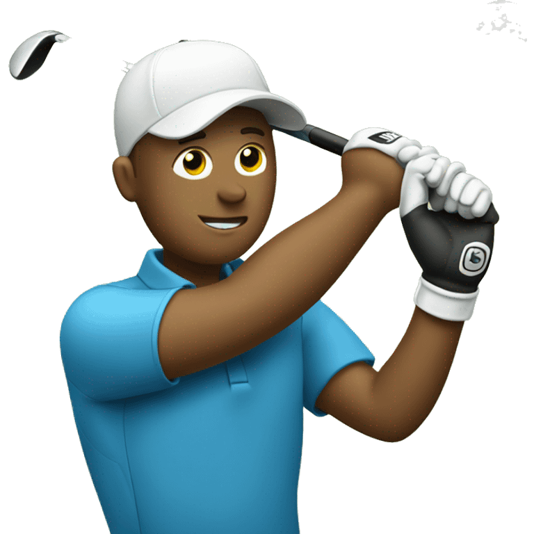 Golfer hitting golf ball  emoji