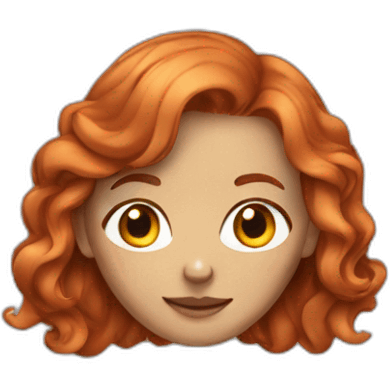 light auburn hair colored girl emoji