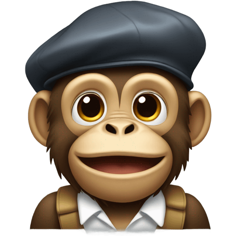 Monkey with beret emoji