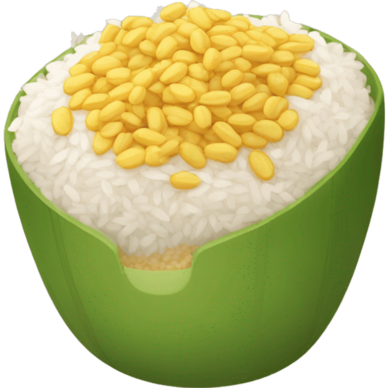 Saco de arroz comendo pipoca emoji