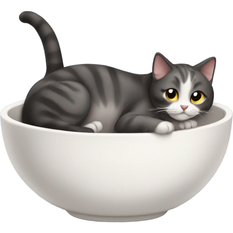 Cat in a bowl emoji