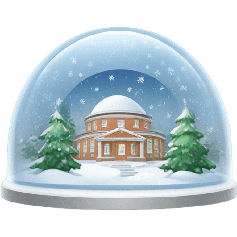 Semi circular glass dome with January inside pretty emoji