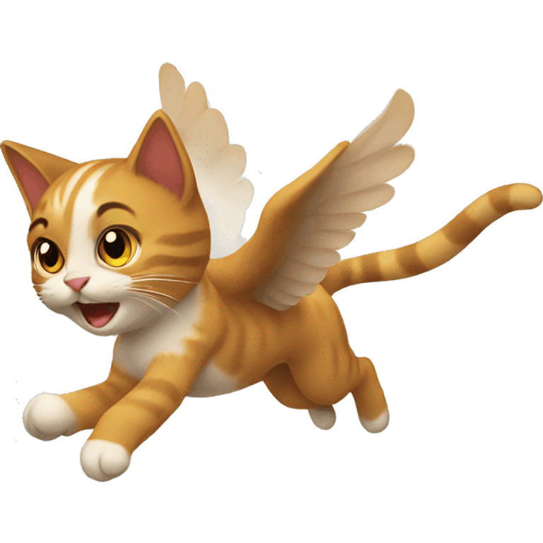 flying cat emoji