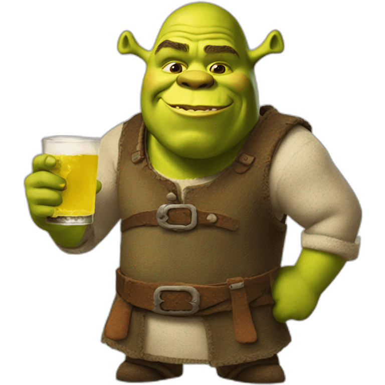 shrek drinking emoji