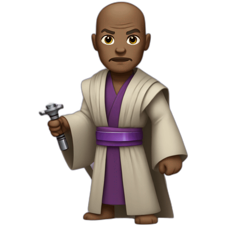 Mace windu with purple lightsaber emoji