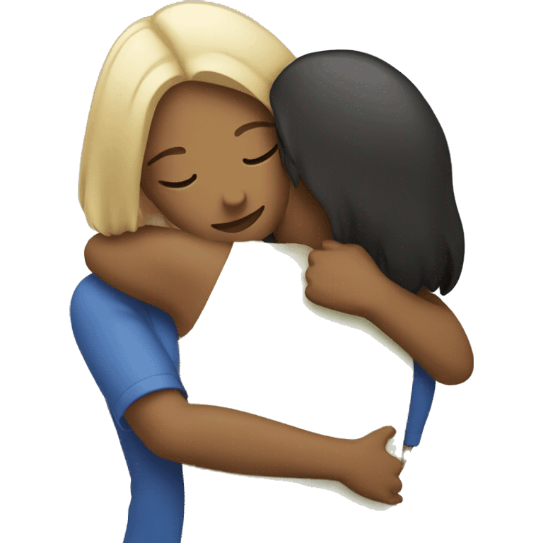 Two women hugging emoji