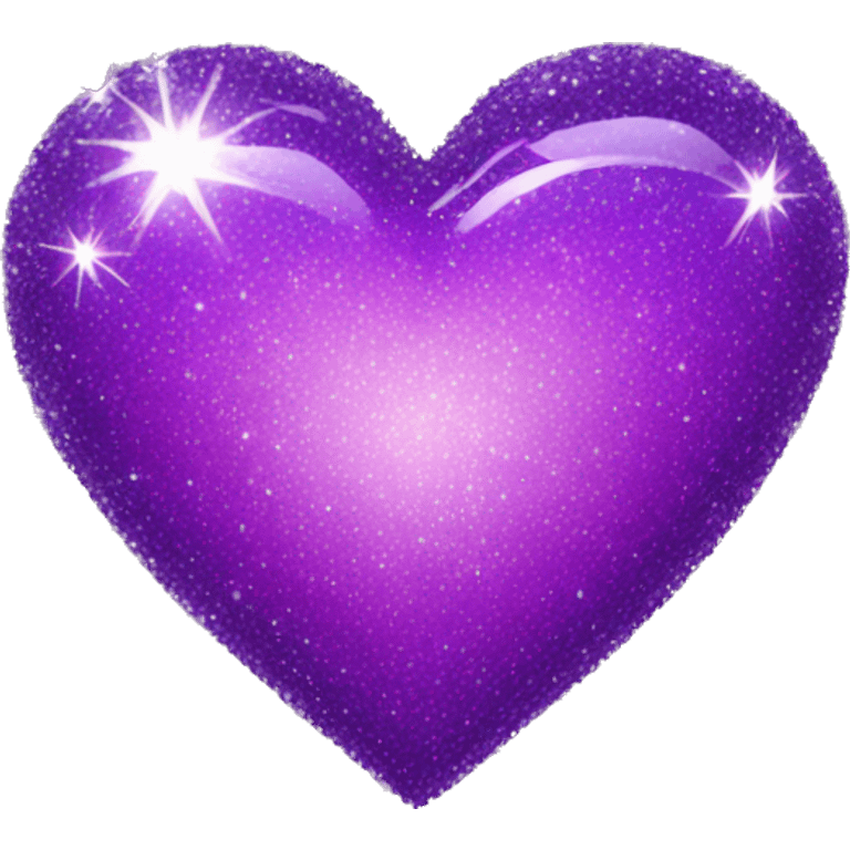 Sparkly heart purple emoji