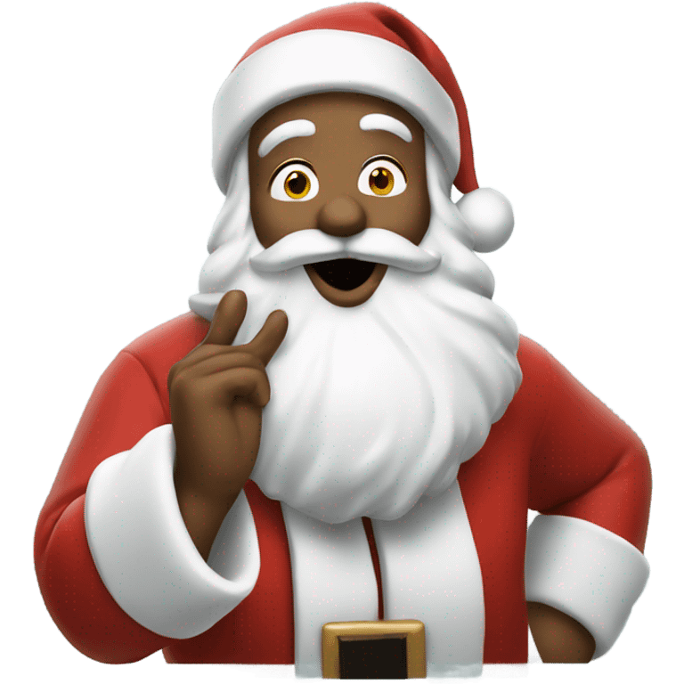 santa blowing kisses emoji