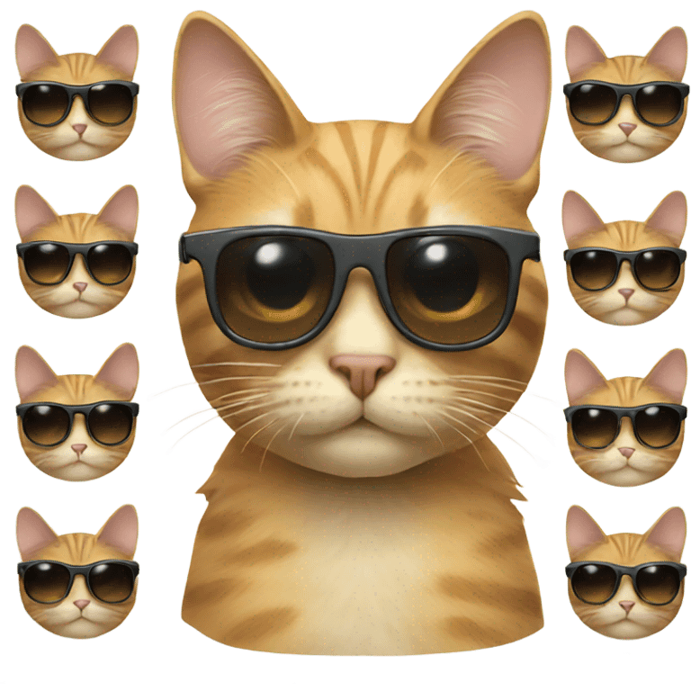 Cat with sunglasses emoji