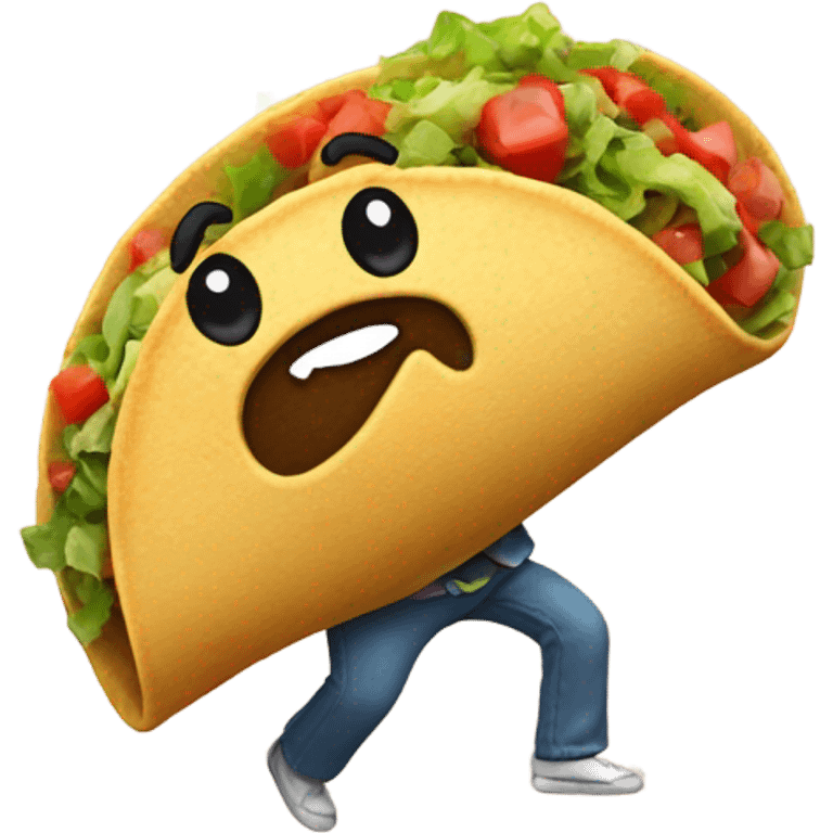 Dancing taco emoji