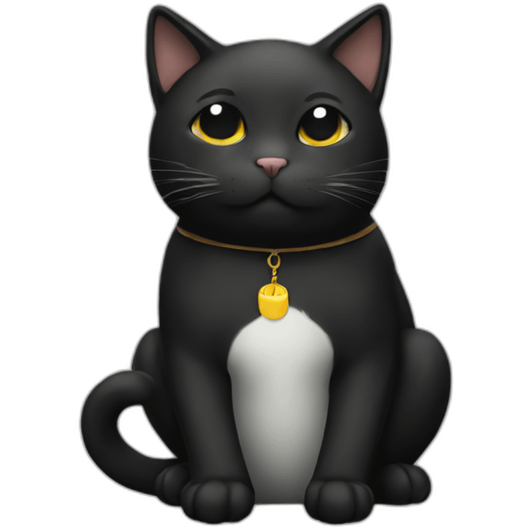 black cat pray emoji