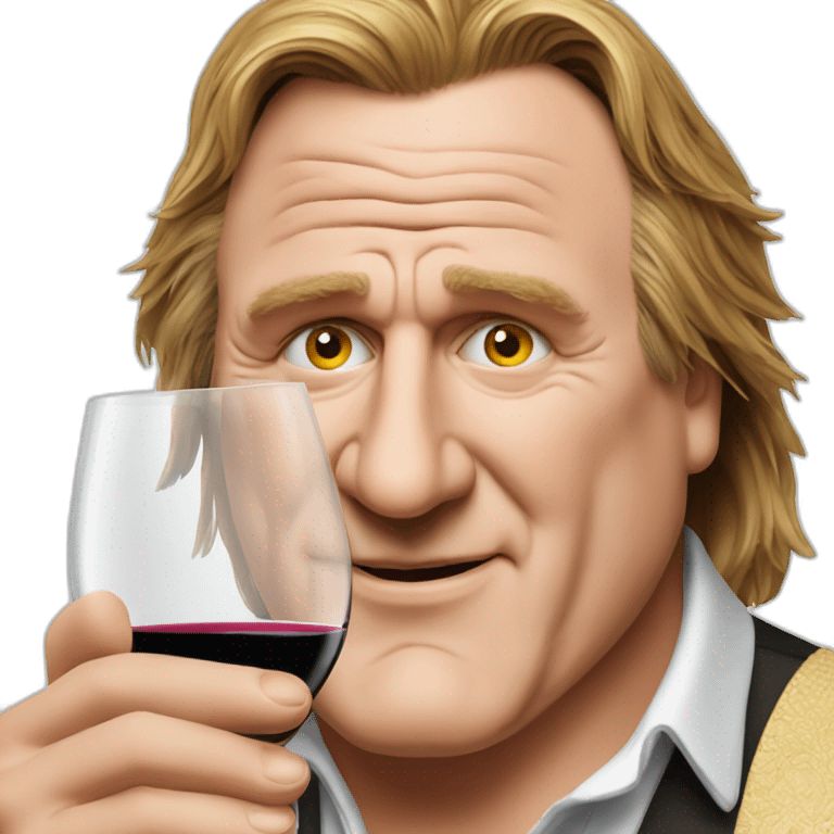 Gérard depardieu wine  emoji