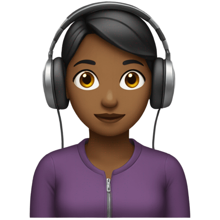 A girl with headphones  emoji