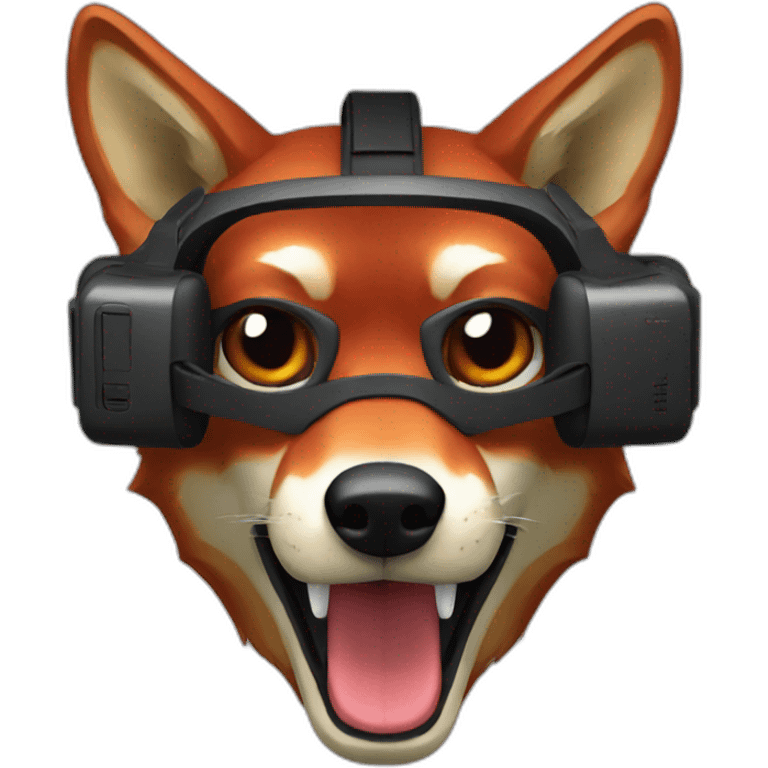 virtual reality red wolf emoji