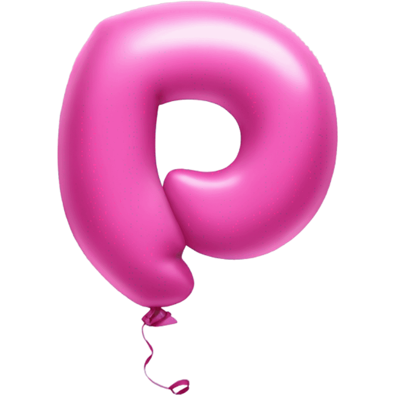 Pink balloon letter P emoji