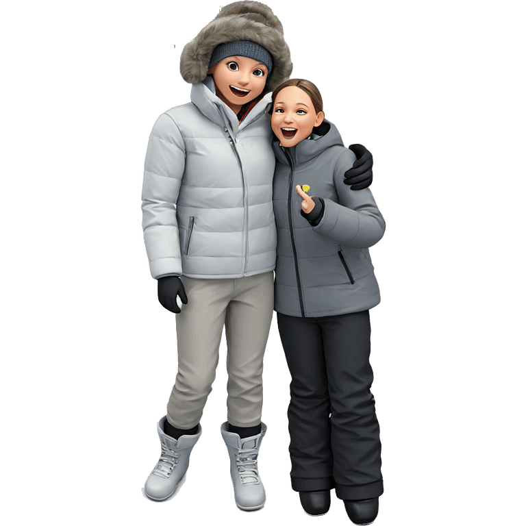 winter fun with friends emoji