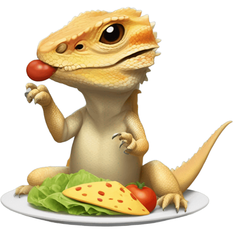 bearded dragon eating tacos emoji