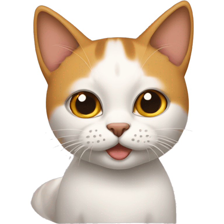 gato con hueso en la boca emoji