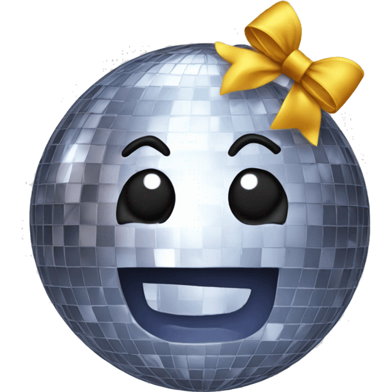 disco ball with bow emoji