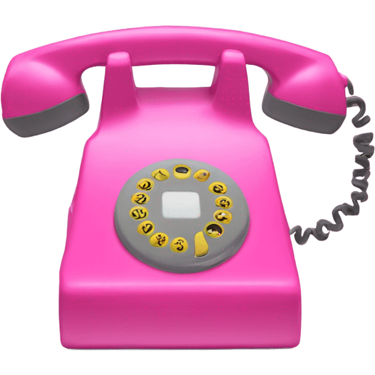 Pink phone emoji