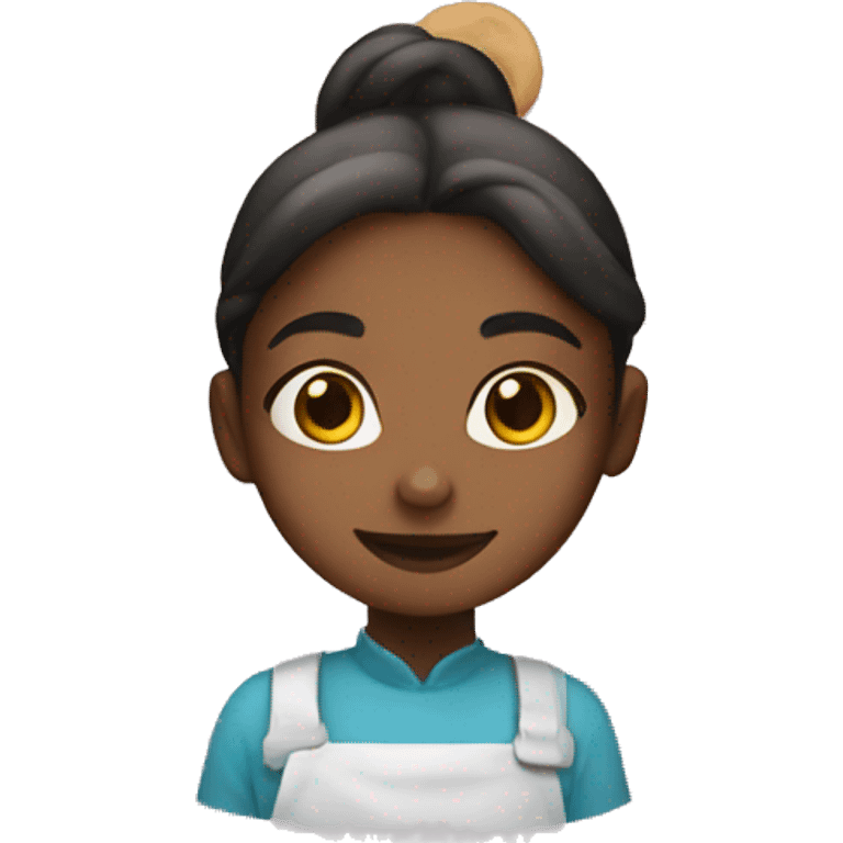 Girl making cookies emoji