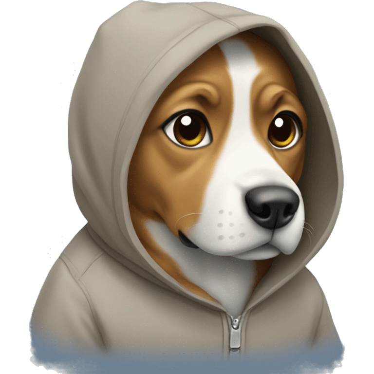 Dog in hoodie emoji