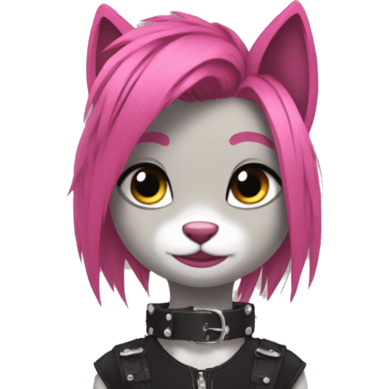 Anthro Punk Fursona Collar  emoji