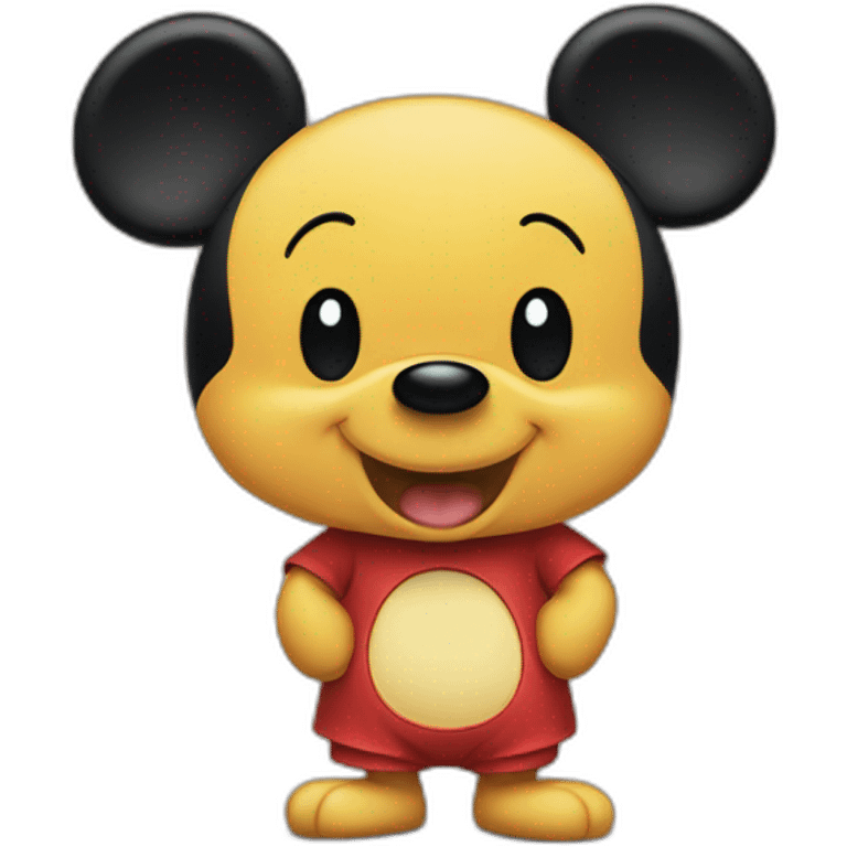 Mickey Mouse mixed with Winnie the Pooh emoji