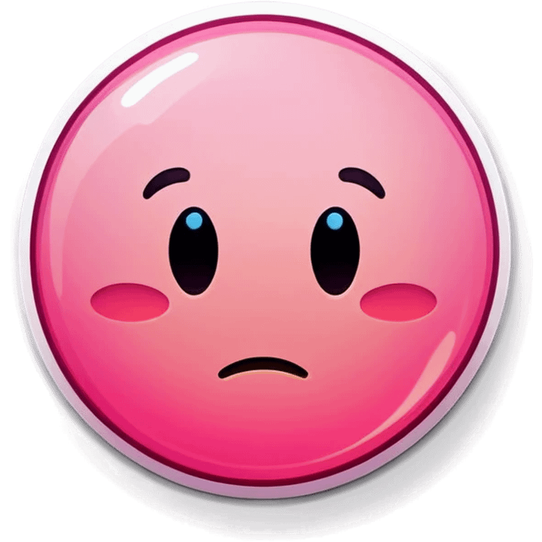 Pink iOS emoji bubble emoji