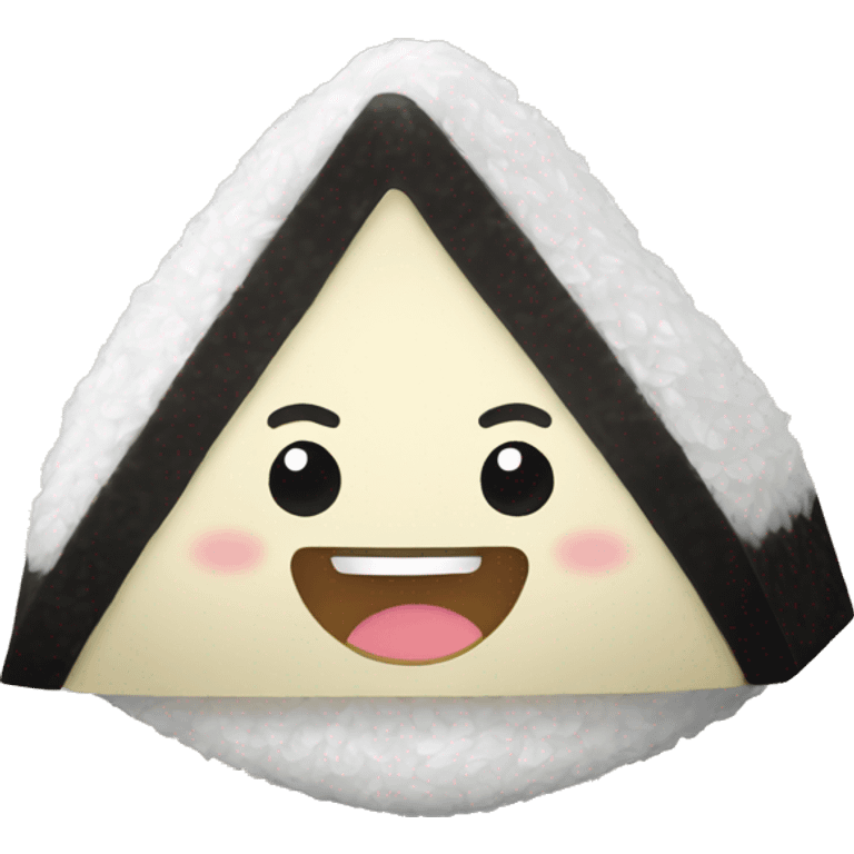 Joyful onigiri emoji