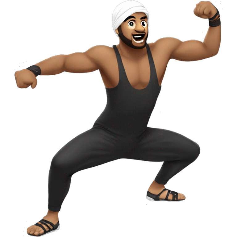 A muslim doing a wwe wrestling move emoji