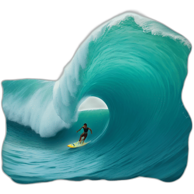 Vague de teahupoo emoji