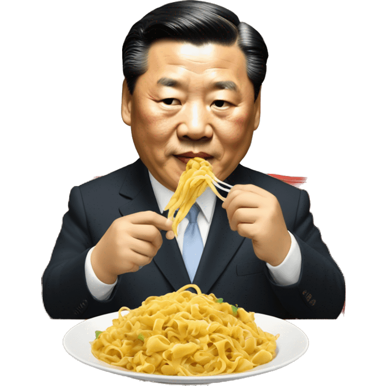 Xi jinping eating pasta emoji