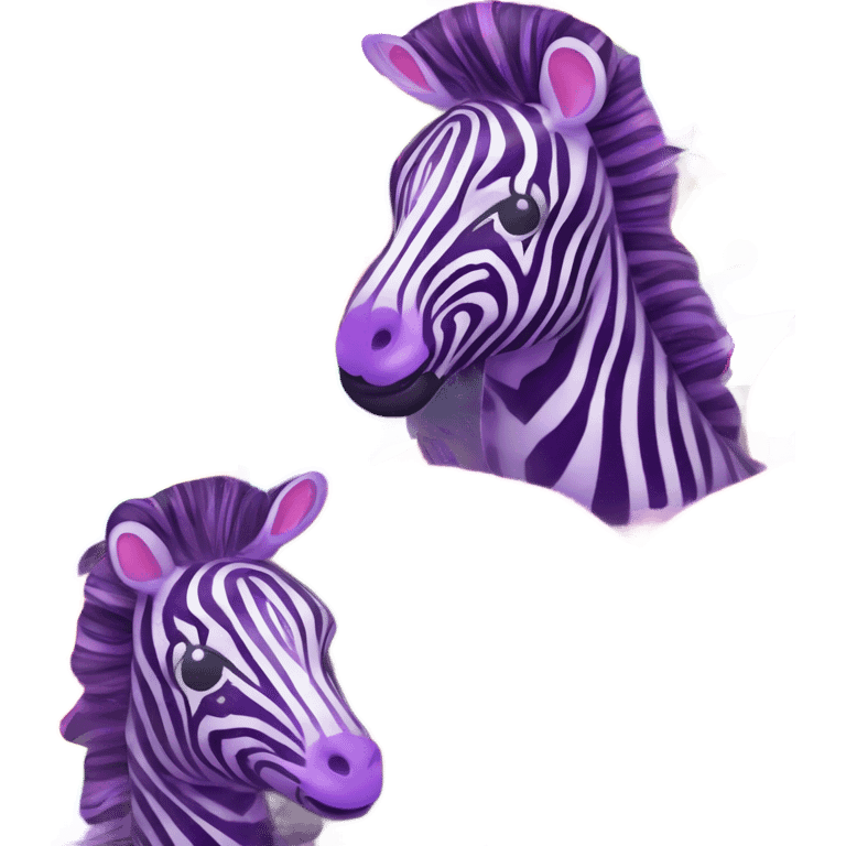 Lisa frank rainbow zebra with glitter purple stripes emoji