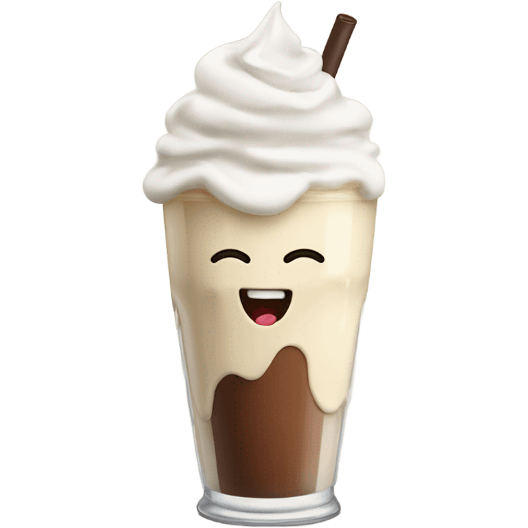 Milkshake with whip cream emoji