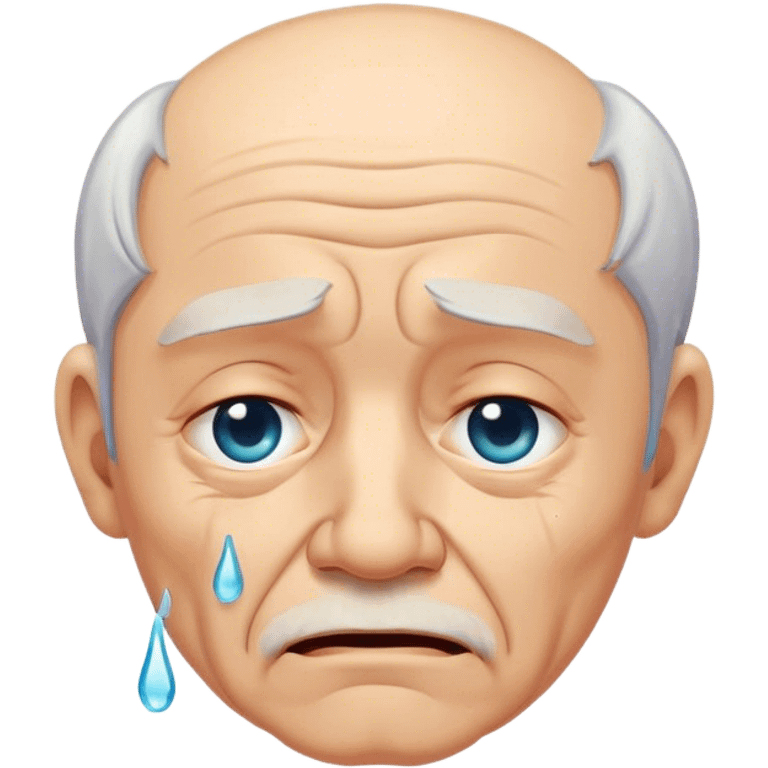 old man tears emoji