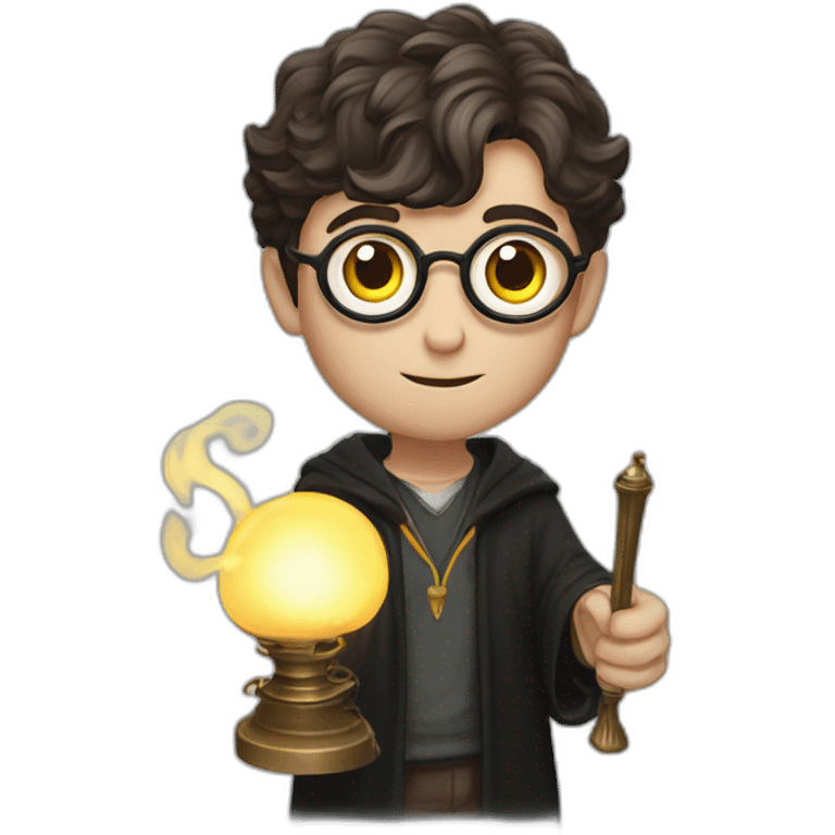 harry potter with a lamp on his hands emoji