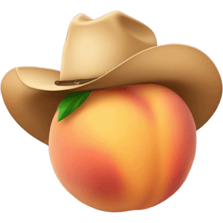 Peach wearing cowboy hat emoji