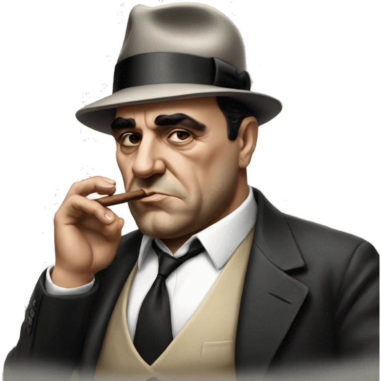 Al capone smoking a cigar  emoji