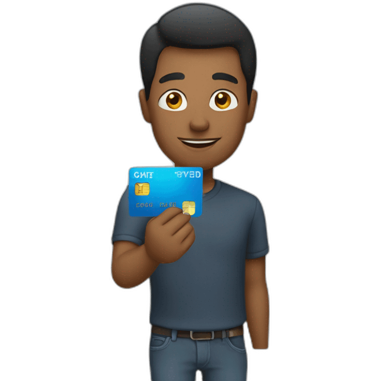 man holding credit card emoji