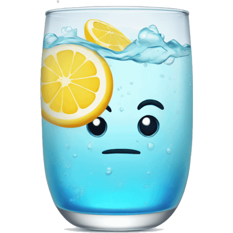 Bubbling seltzer in a glass emoji