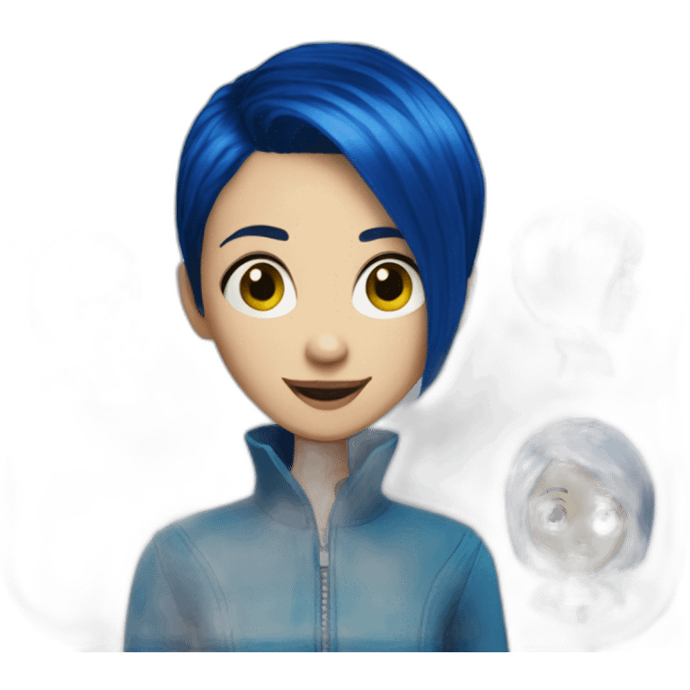 coraline jones blue hair emoji