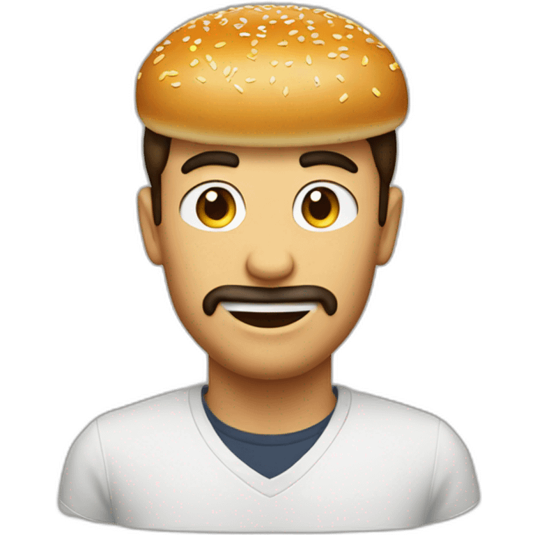 Homem com hamburguer  emoji