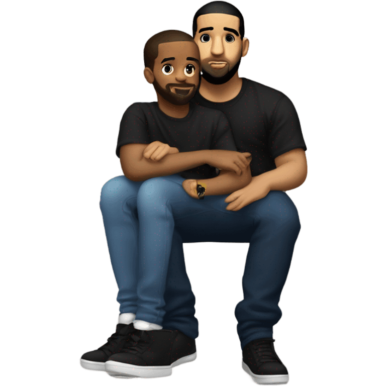 Drake sitting on Kendrick’s lap emoji