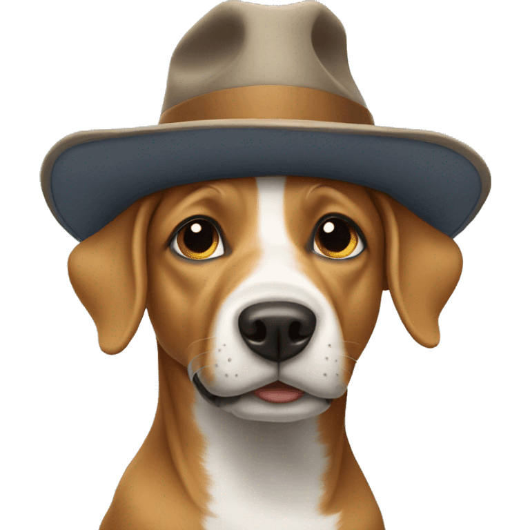 Dog wearing a hat emoji